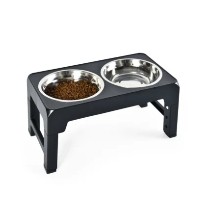 Dog Elevated Bowl Adjustable Raised Pet Stainless Steel Dog Bowls
