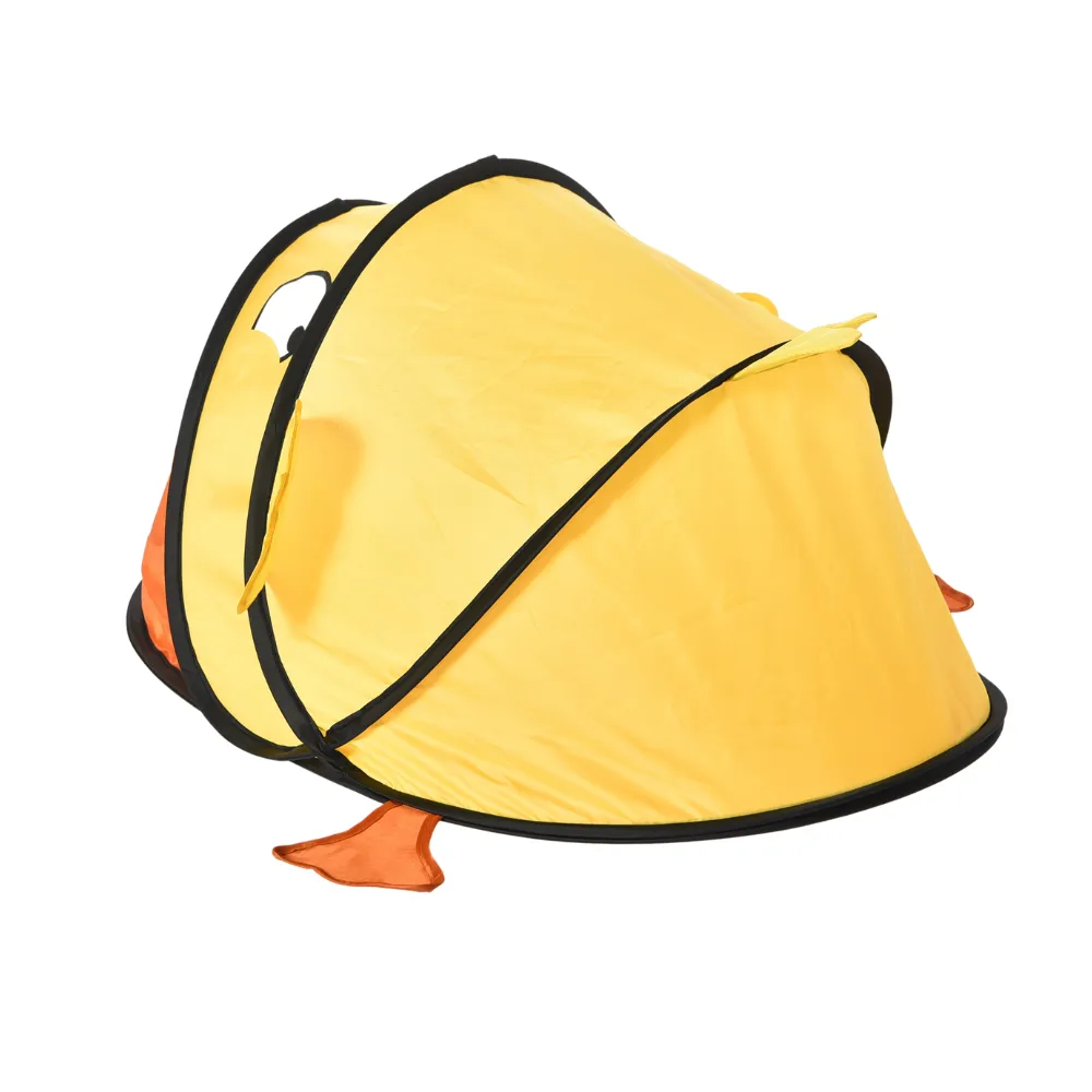 Collapsible Tunnel Cat Toy Pet Portable Cute Fun Yellow Duck Shape Cat Tunnel - Image 4