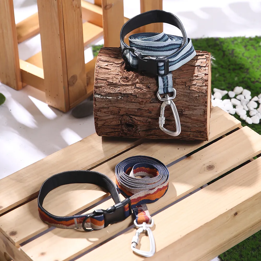 Dog Leash Collar Set Outdoor Travel Multi-Purpose Adjustable Pet Leash Collar - Image 7