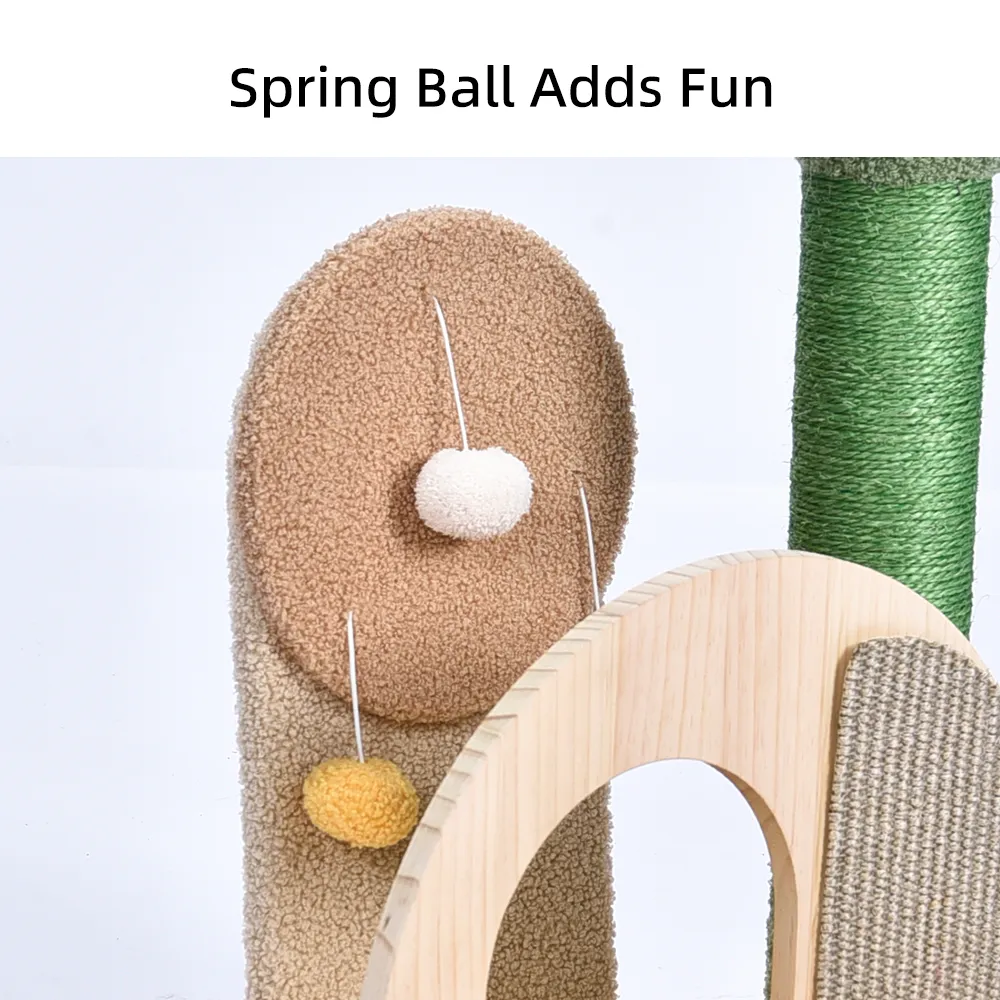 Unique Cat Tree Cat Scratch Pad Plush Toy Small Modern Designer Cat Tower - Image 4