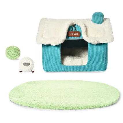 Cat House Bed Cute Pet Cave Dog Bed