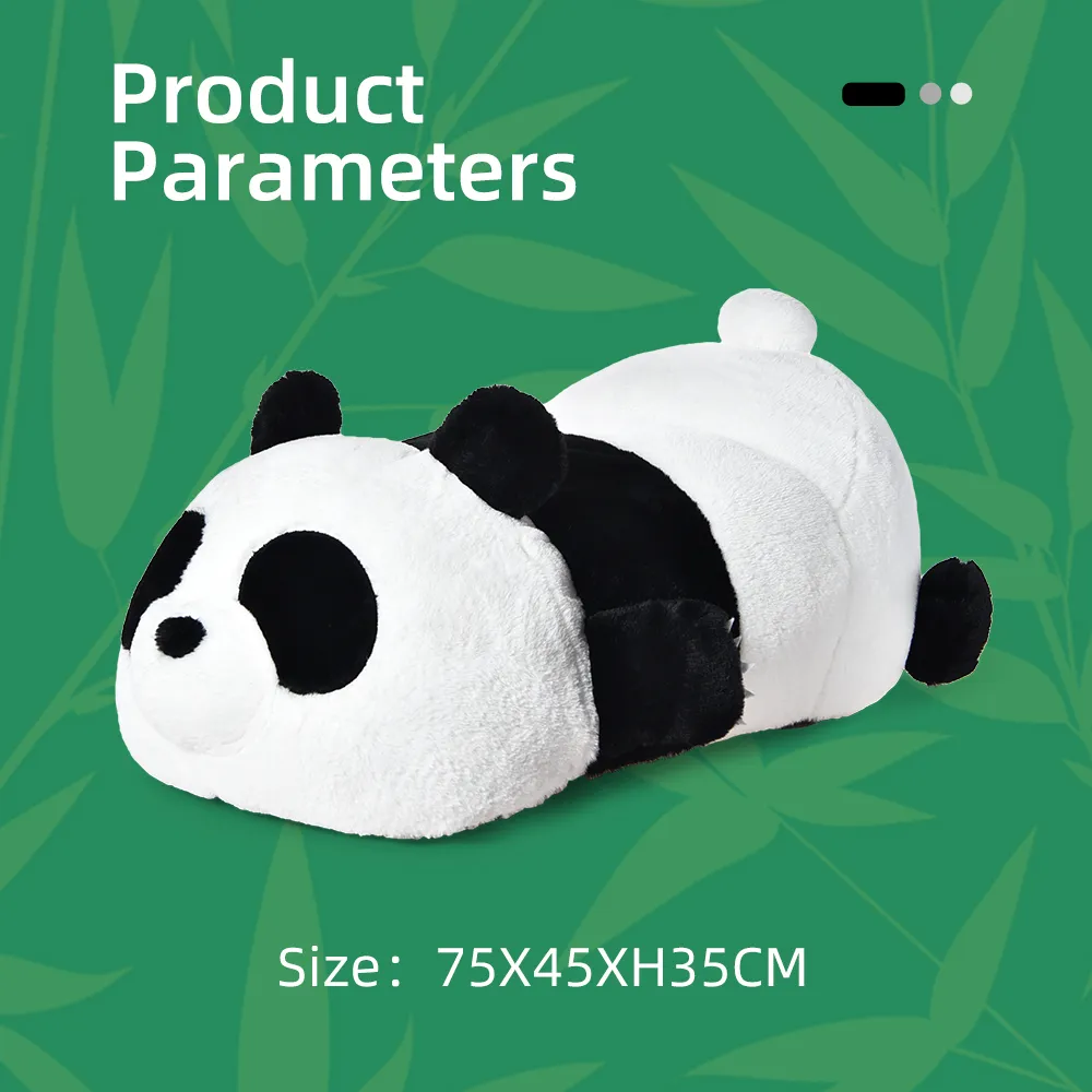 Panda Dog Bed Cushion Raised Support Soft Plush Panda Shaped Cute Pet Beds - Image 3