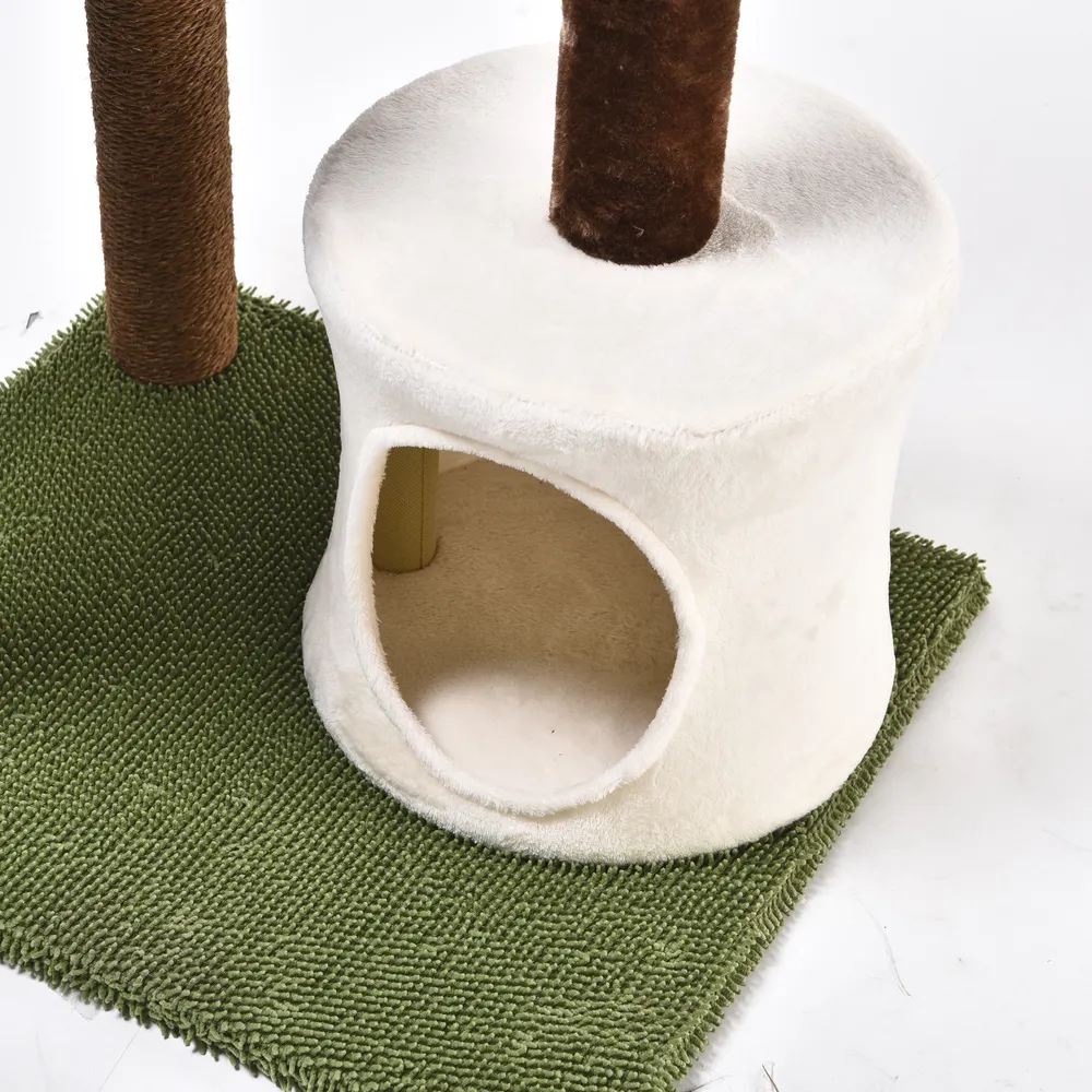 Forest Cat House Medium Cat Scratcher Tower With Perch - Image 5