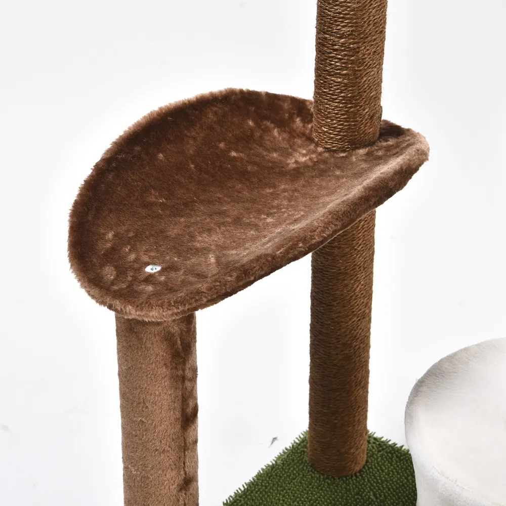 Forest Cat House Medium Cat Scratcher Tower With Perch - Image 4