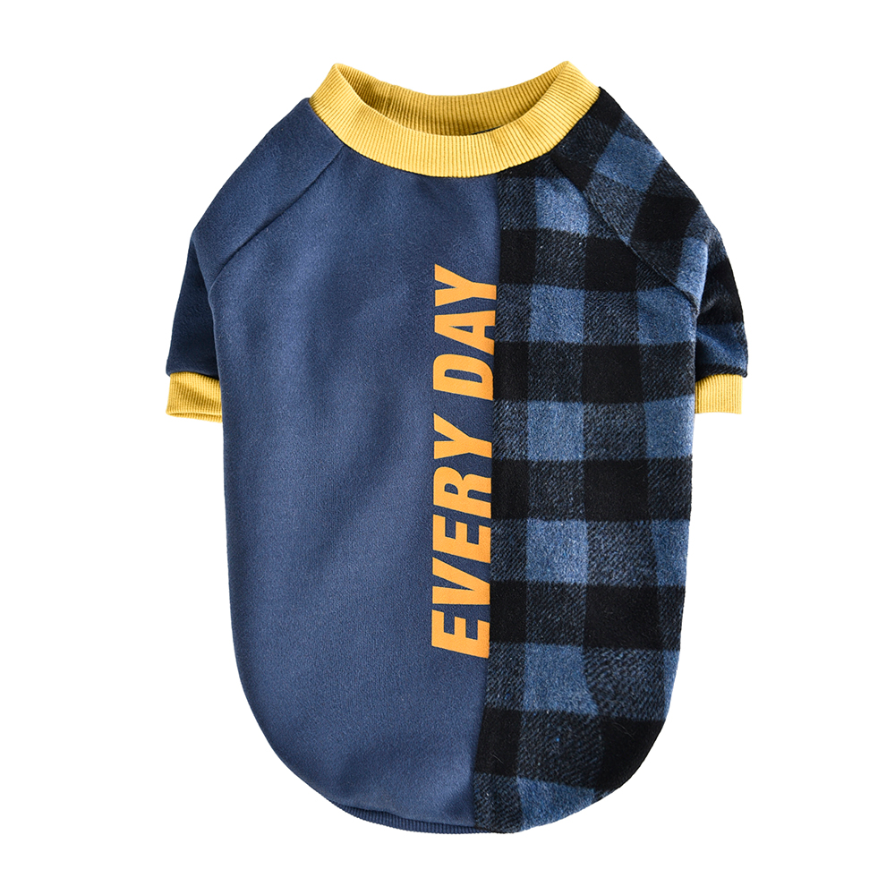 Dog Plaid Shirt Letter Printed Winter Dog Clothes - Image 3