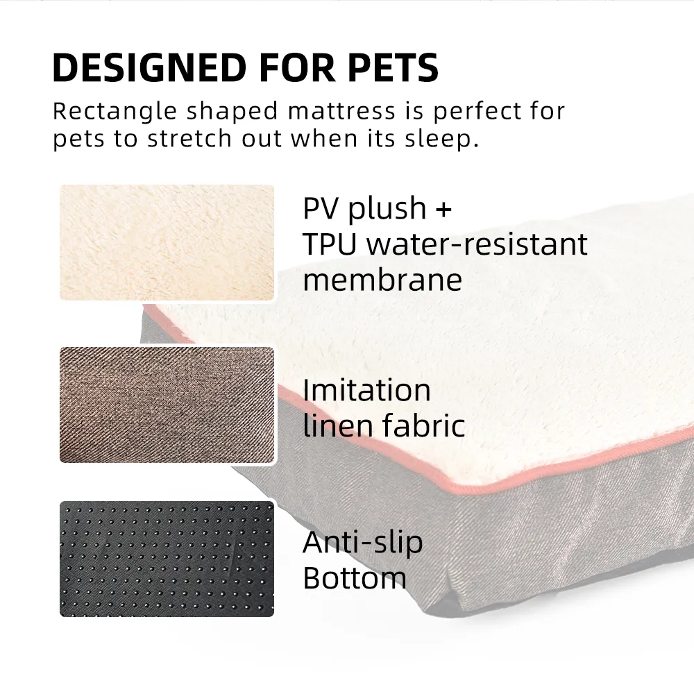 Flannel Pet Bed Warm Removable Washable Waterproof Pet Bedding Dog Bed - Image 5