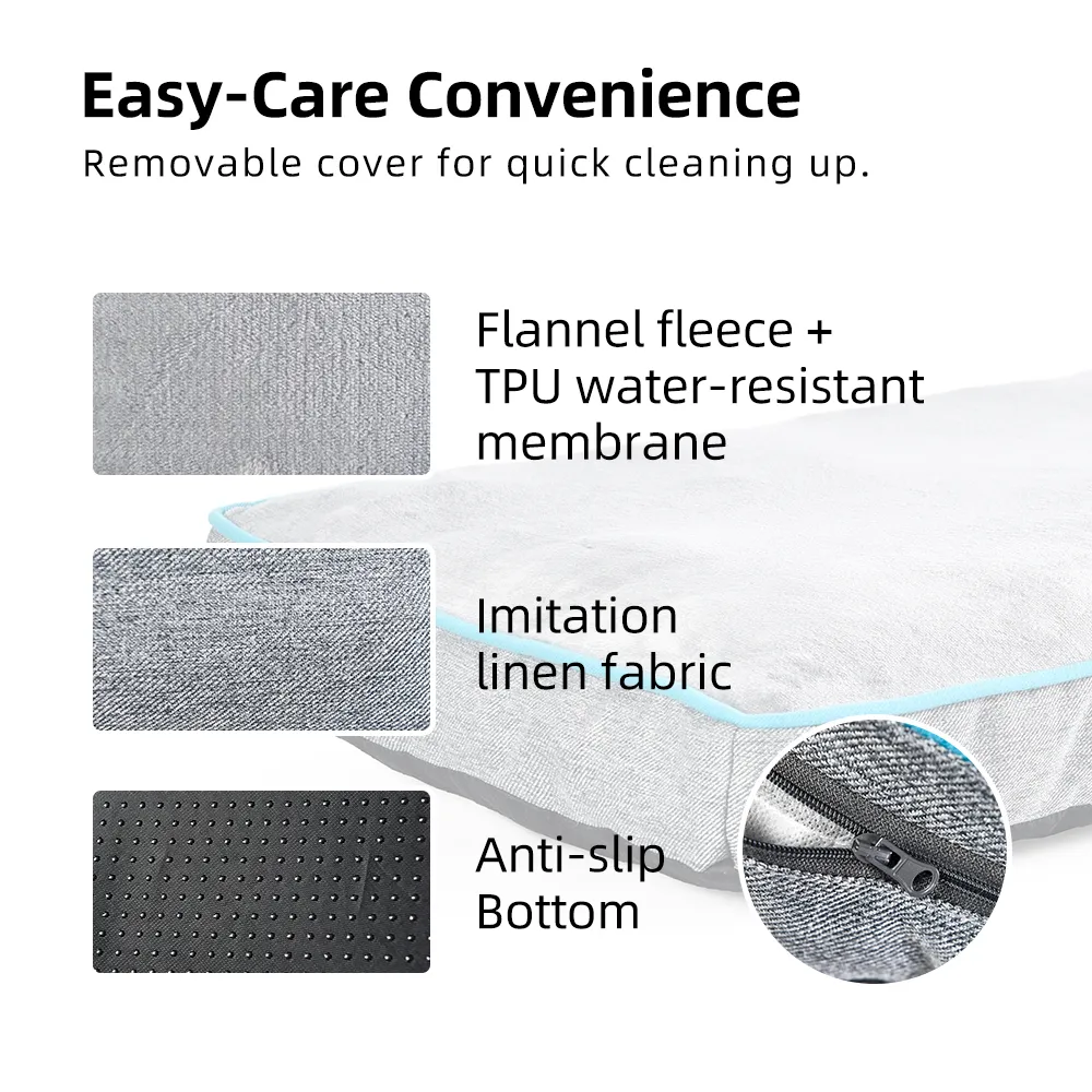 Flannel Pet Bed Warm Removable Washable Waterproof Pet Bedding Dog Bed - Image 4