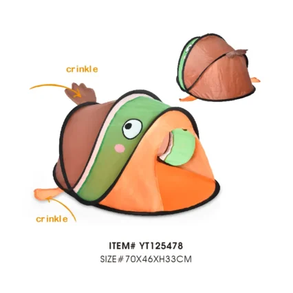 Foldable Cat Tunnel Portable Mallard Duck Shape Crinkle Pet Cat Toy Tunnels