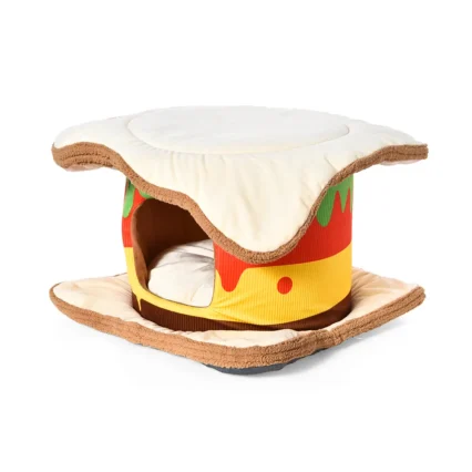 Hamburger Cat Bed Cute 3 In 1 Pet Cat Caves Beds