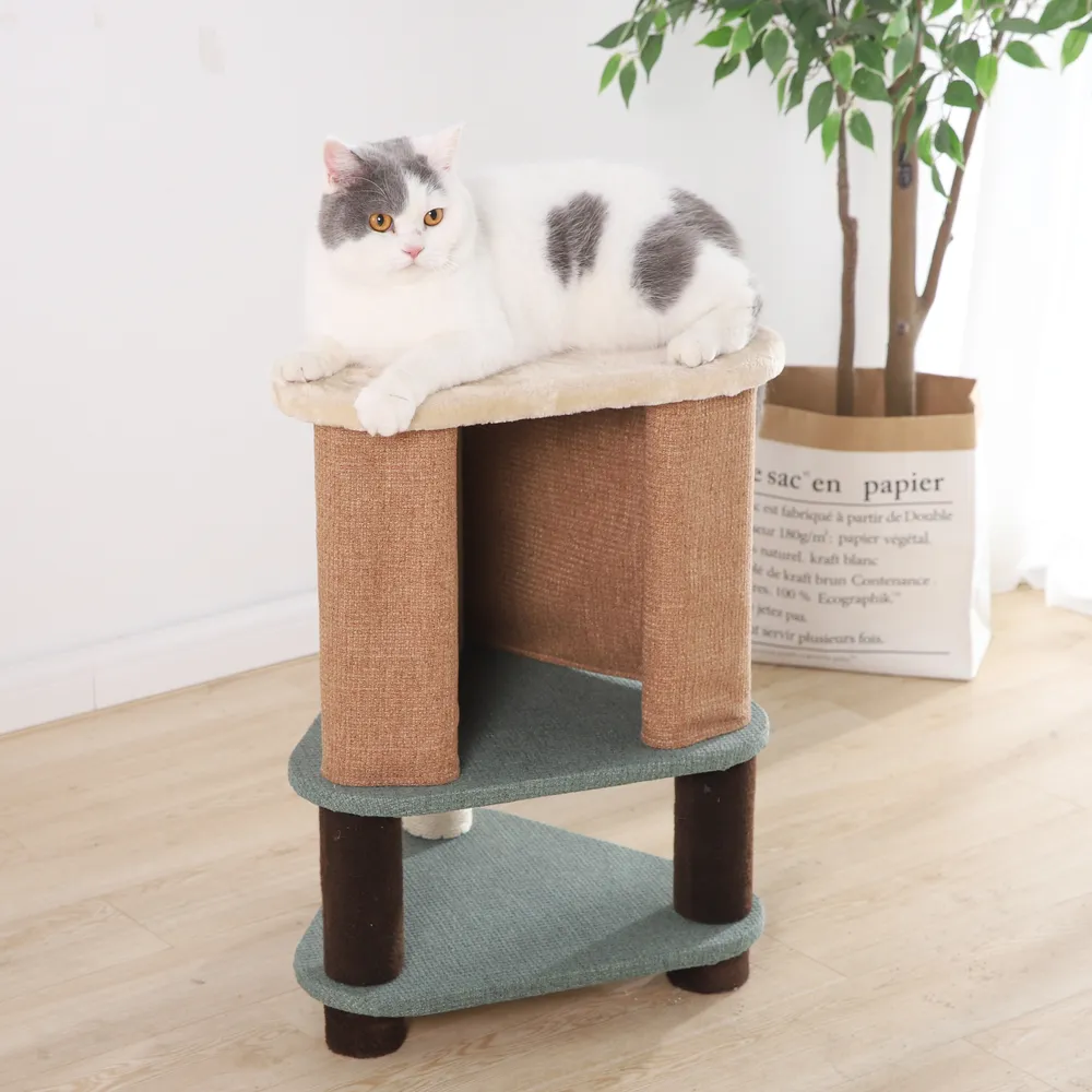 Two Level Cat Condo Unique Wooden Cat Condo Enclosed - Image 3