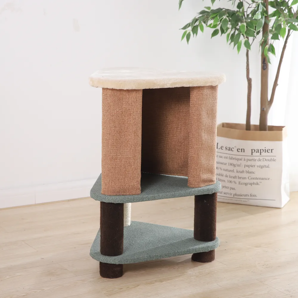 Two Level Cat Condo Unique Wooden Cat Condo Enclosed - Image 2