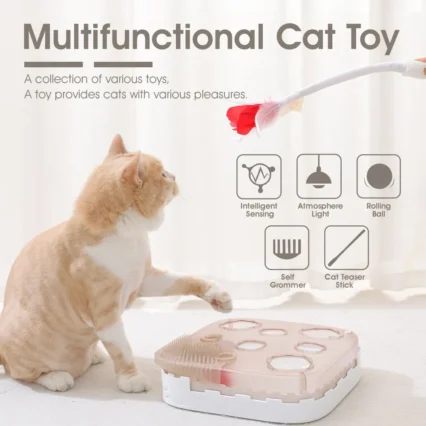 Interactive Cat Toy Light Smart Ball Tower Electronic Multifunction Cat Toy