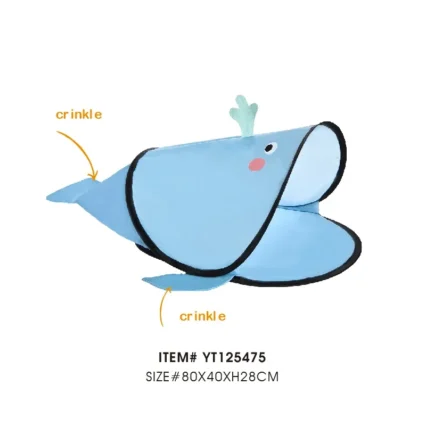 Cat Tunnel Toy Pet Portable Crinkle Cute Fun Animal Shape Foldable Cat Tunnel