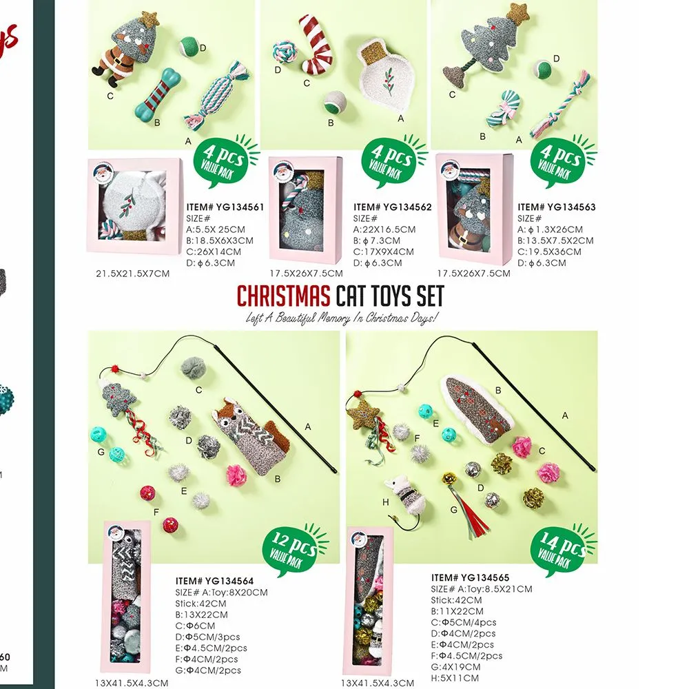 Christmas Dog Toy 4 Pcs Pet Plush Vinyl Chew Christmas Dog Toy Set - Image 7