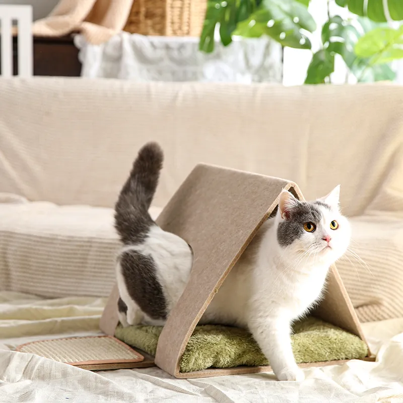 Felt Cat Bed Removable Cozy Cat Bed - Image 5