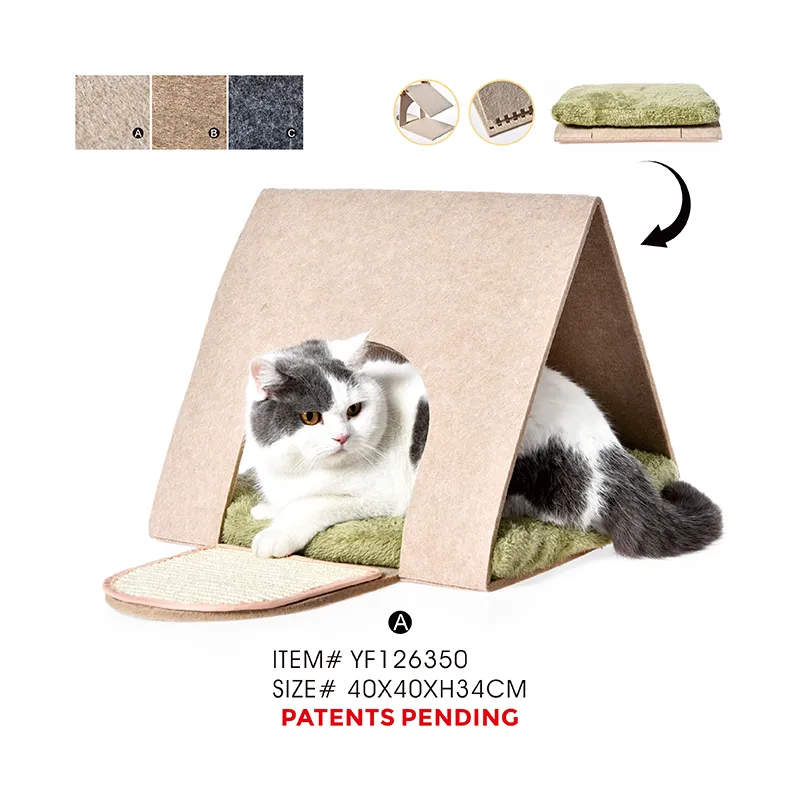 Felt Cat Bed Removable Cozy Cat Bed - Image 2