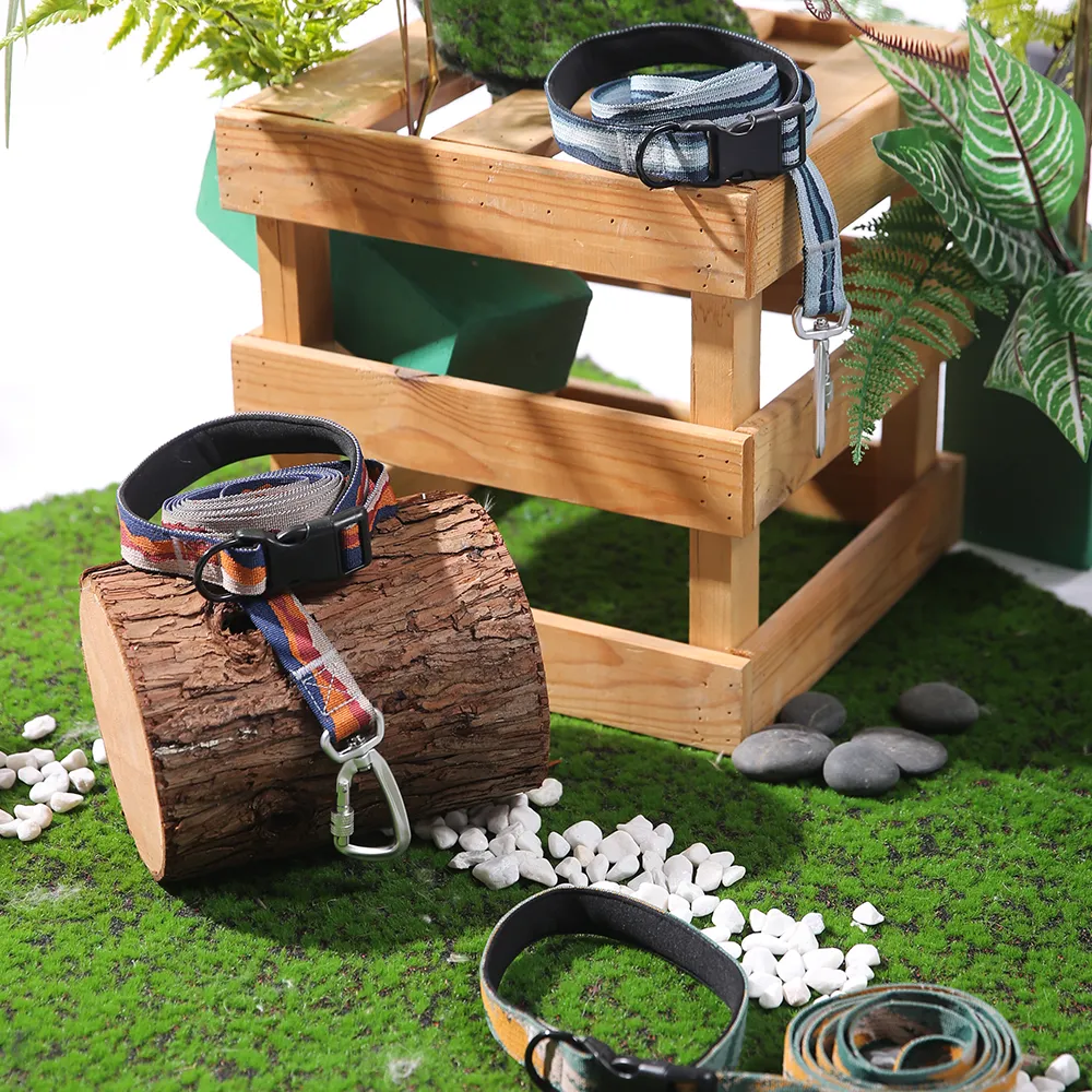 Dog Leash Collar Set Outdoor Travel Multi-Purpose Adjustable Pet Leash Collar - Image 8