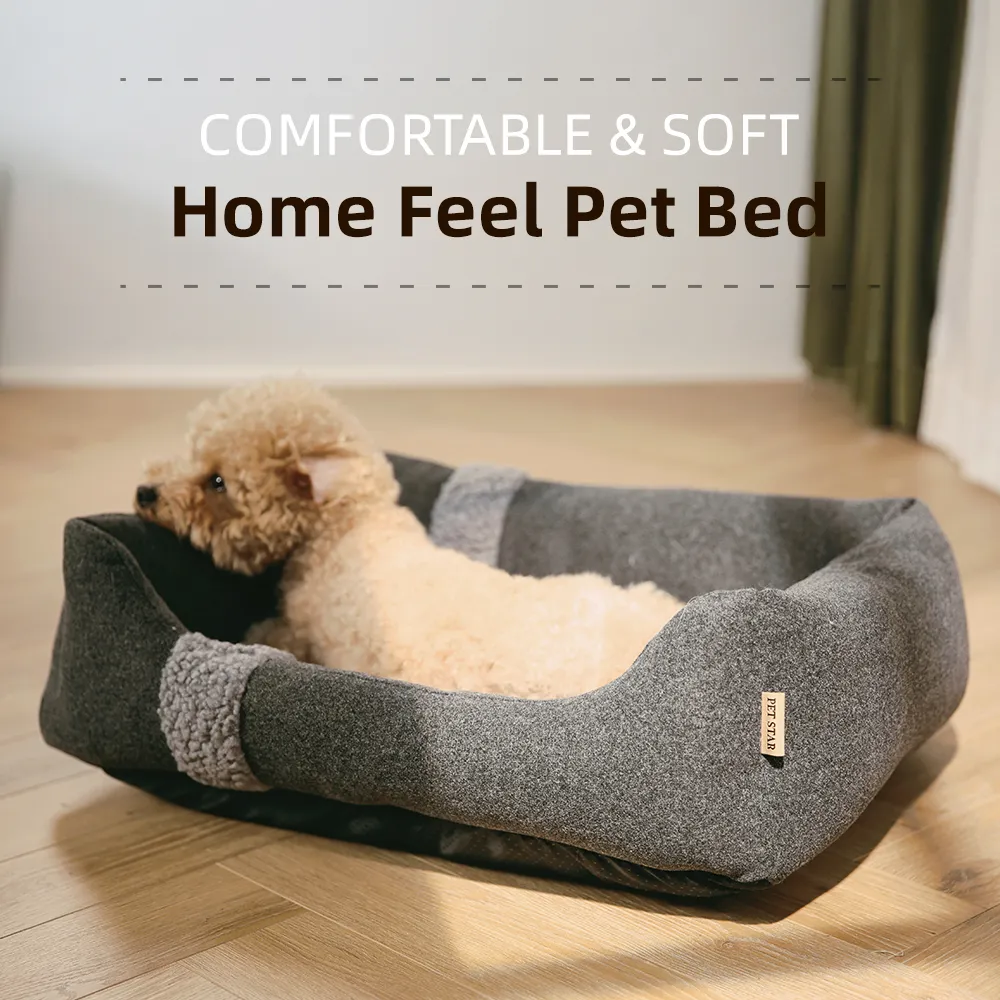 Warm Dog Bed Cat Wholesale Autumn Winter Luxury Faux Wool Pet Bed - Image 2