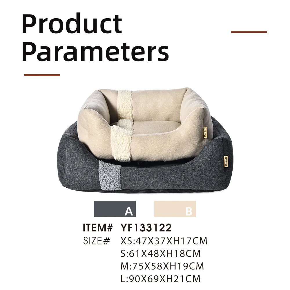 Warm Dog Bed Cat Wholesale Autumn Winter Luxury Faux Wool Pet Bed - Image 4