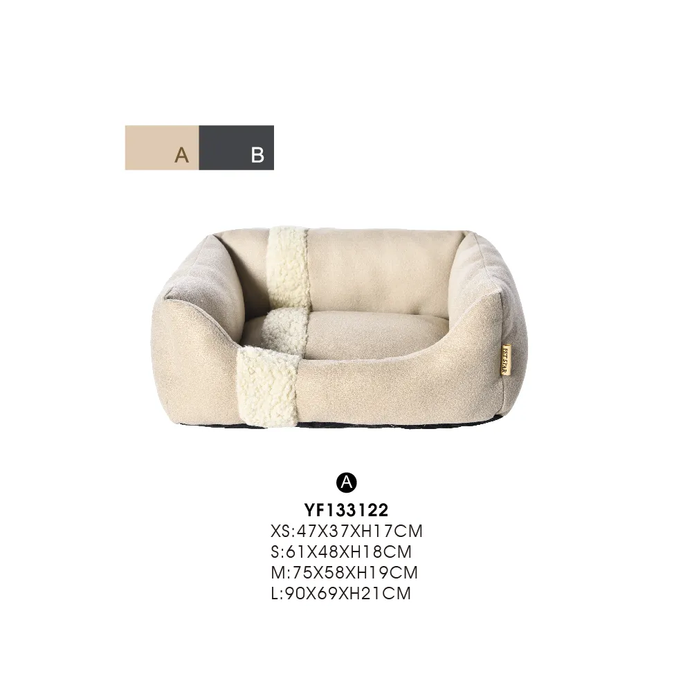 Warm Dog Bed Cat Wholesale Autumn Winter Luxury Faux Wool Pet Bed - Image 3