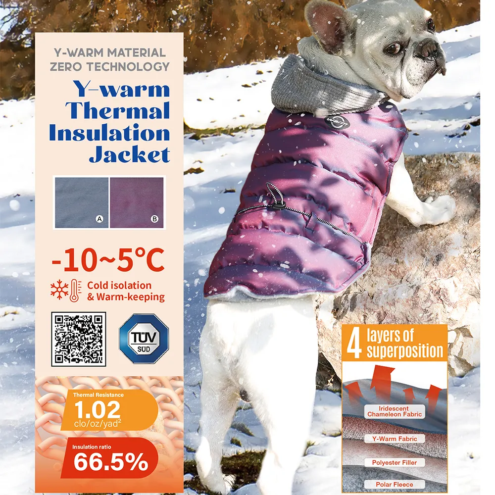 Warm Winter Dog Coats 4 Layers Y-Warm Thermal Insulation Custom Dog Jackets - Image 2