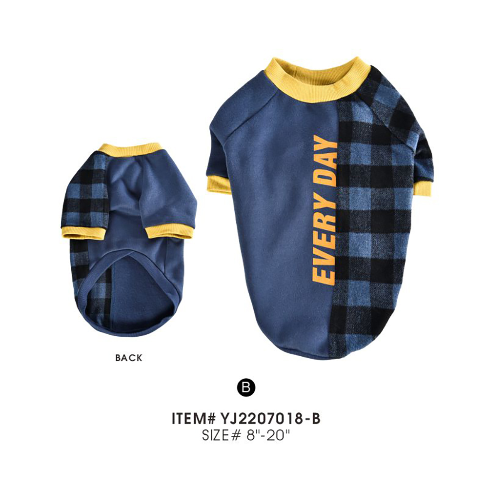 Dog Plaid Shirt Letter Printed Winter Dog Clothes - Image 2