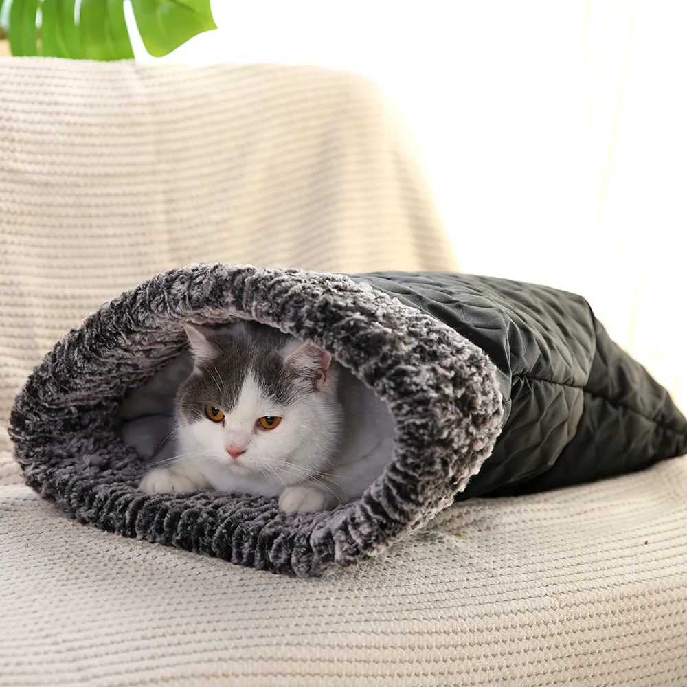 Black Cat Bed Fluffy Cat Cave Beds - Image 5