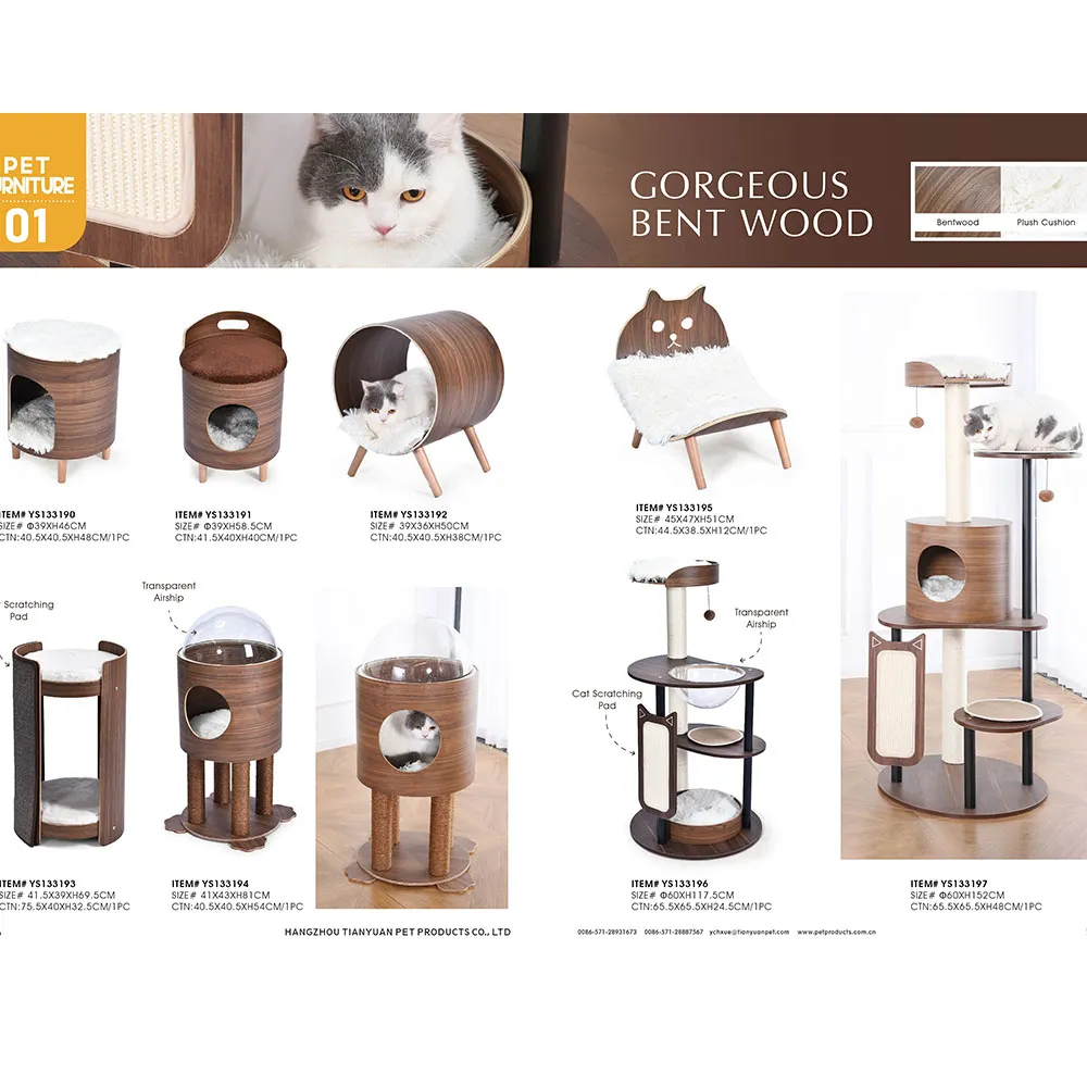 Modern Cat Tree Bubble Wood Cat Tower - Image 6