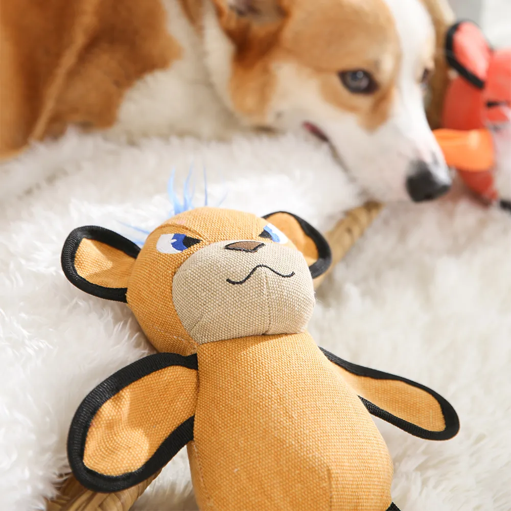 Bulk Canvas Dog Chew Toys Squeaker Inside - Image 4