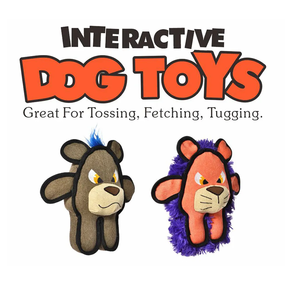 Distributors Canvas Dog Toy Squeaky Bear