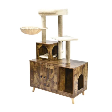 Cat Litter Box Condo Cat Scratching Post Condos Deluxe Tower
