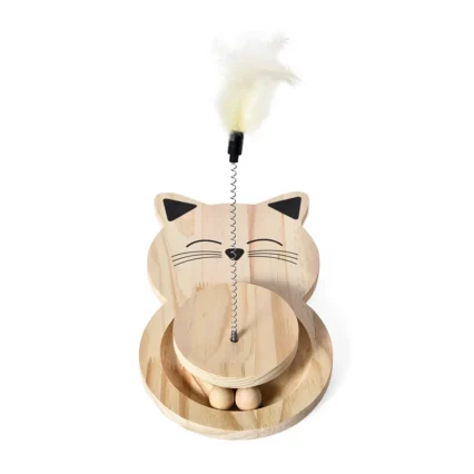 Cat Shaped Cat Scratcher Wood Toy Scratcher For Cats