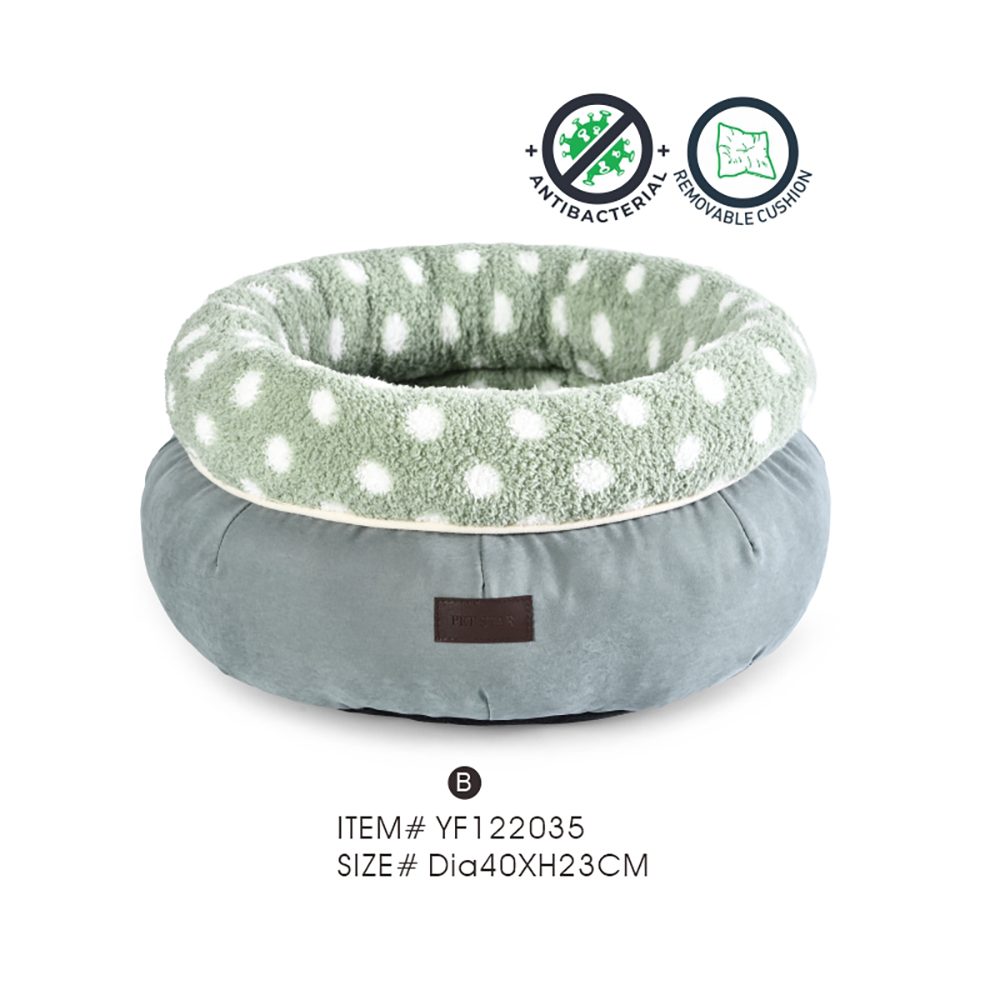Round Plush Cat Cave Antibacterial Comfort Bed - Image 5