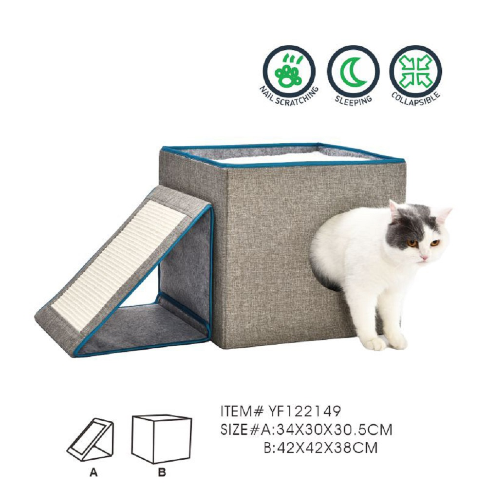 Foldable Cat Beds 2 Tiered Cat Cave Bed - Image 5