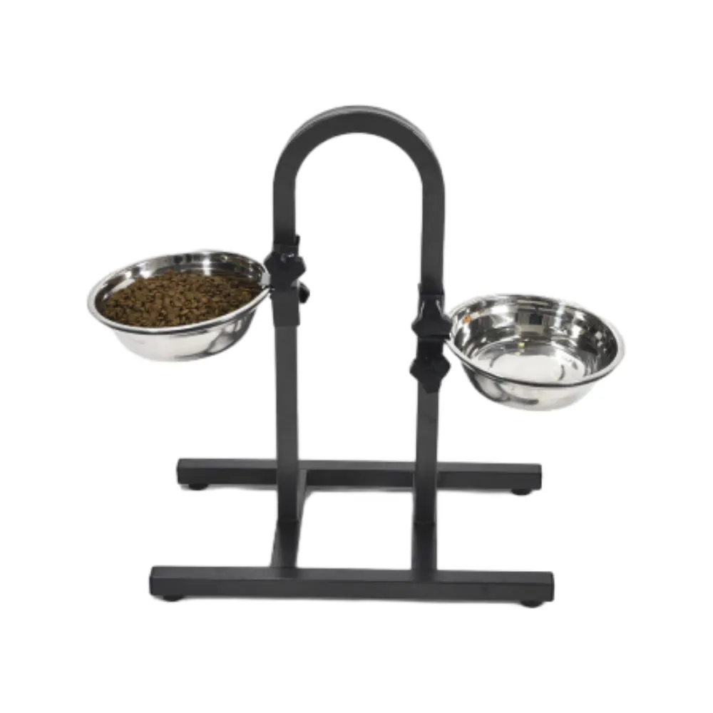 Custom Adjustable Height Dog Feeder Double Bowl - Image 4