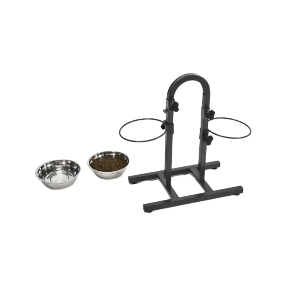 Custom Adjustable Height Dog Feeder Double Bowl - Image 3