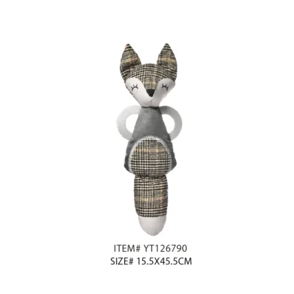 Squeaky Dog Interactive Toy Fox With Tpr Ring