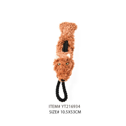 Fox Dog Toy With Rope Inside Without Stuffing OEM