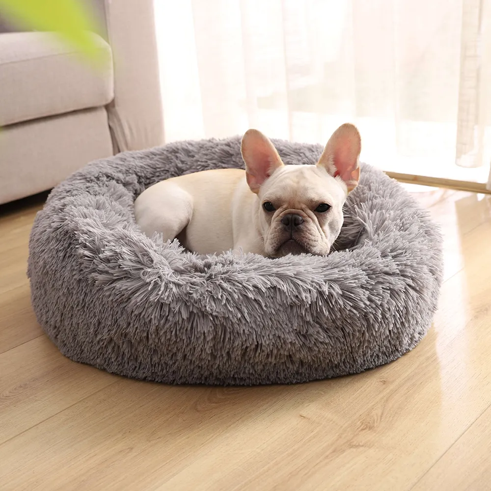 Overstock Pet Beds Donut Cat Bed Plush Round Dog Bed - Image 6