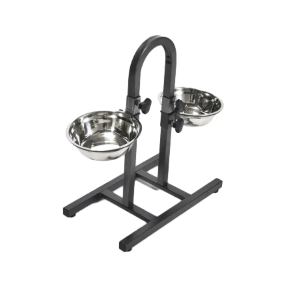 Custom Adjustable Height Dog Feeder Double Bowl - Image 2