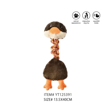 Plush Duck Rope Dog Toy Vendor Interactive For Chewers