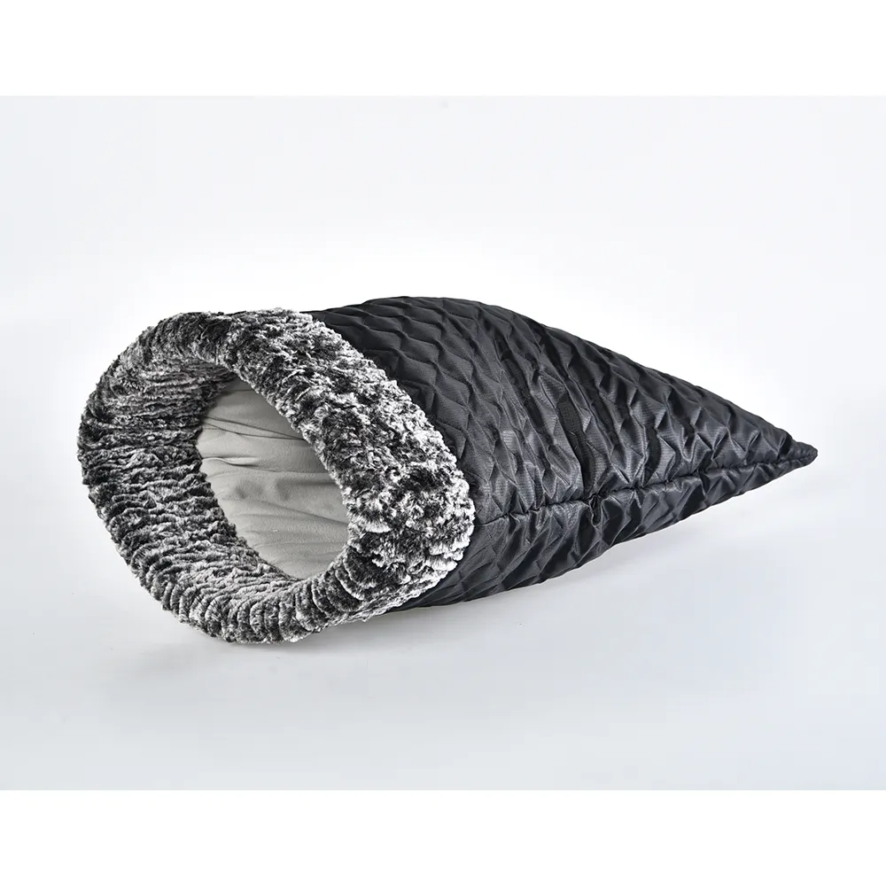 Black Cat Bed Fluffy Cat Cave Beds - Image 3