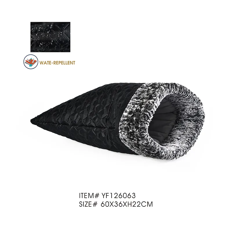 Black Cat Bed Fluffy Cat Cave Beds - Image 2