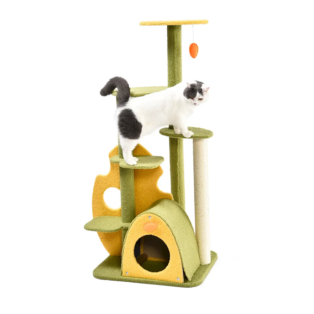 Green Cat Condo 50 Inch Tall Cat Tower House