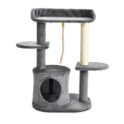 Grey Cat Tree Condo Cat Tree Houses With Rope