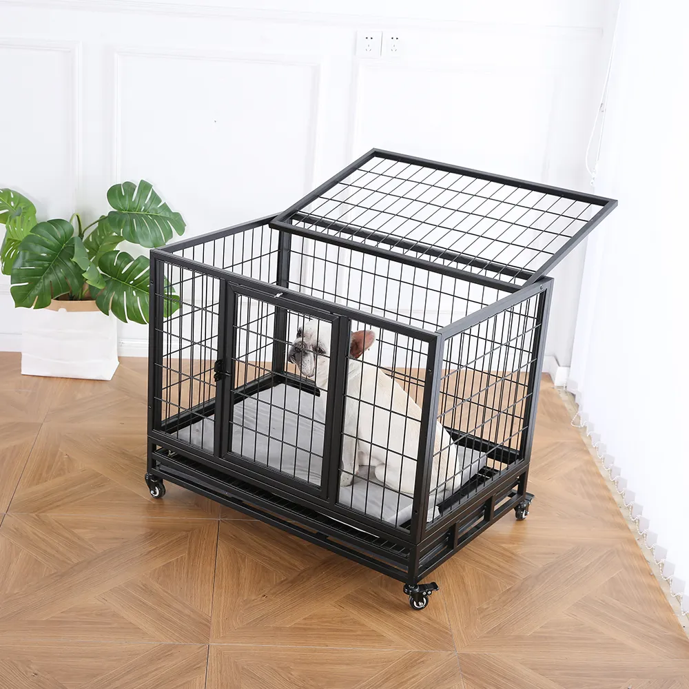 Open Top Crate Heavy Duty Metal Dog Crate - Image 3