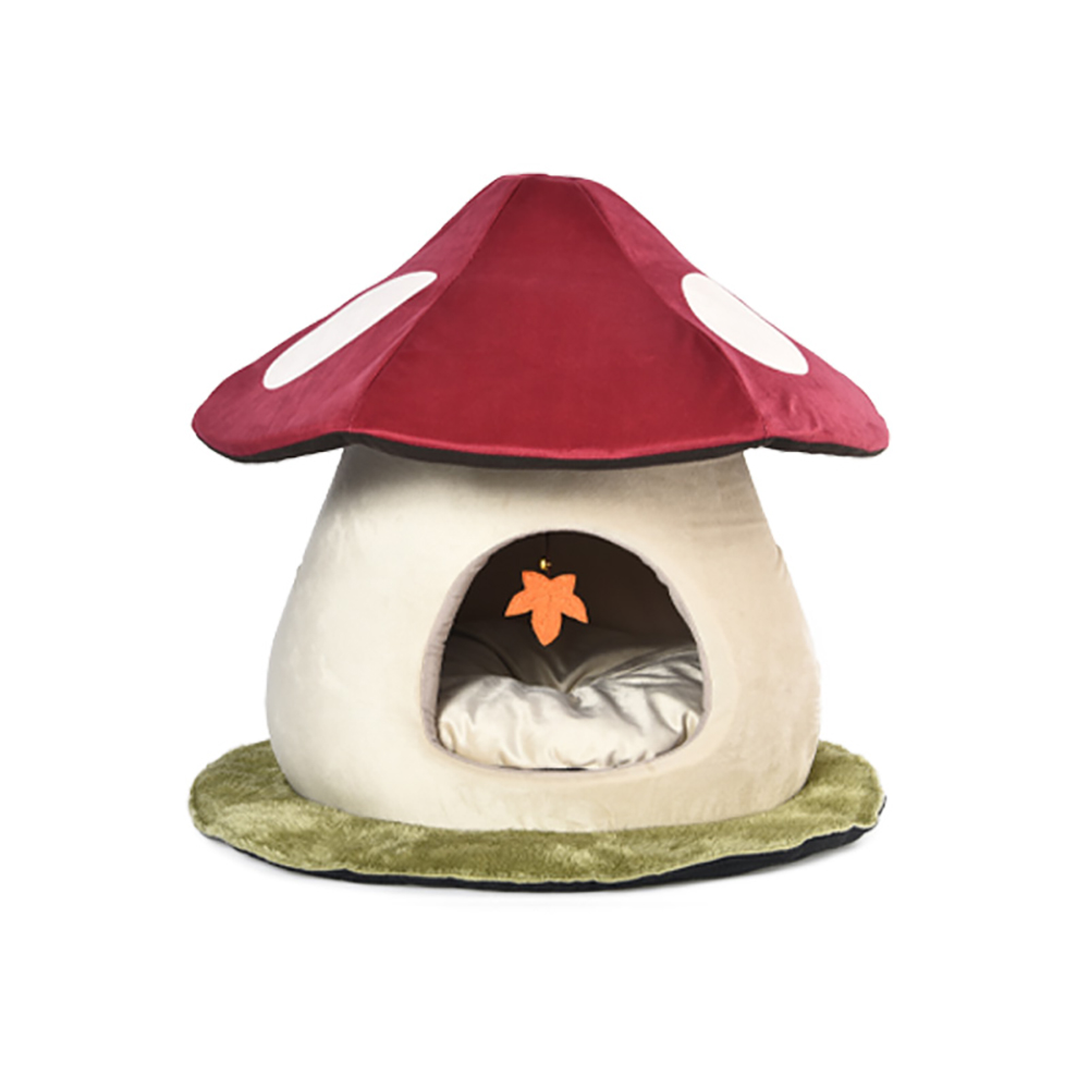 The Cozy Mushroom Cat Bed