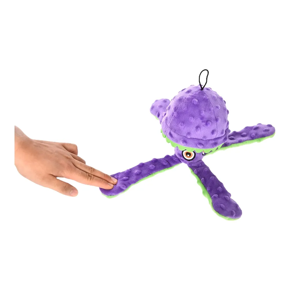 Tuffy Octopus Dog Toy Manufacturer Wtih Purple Blue Yellow - Image 2