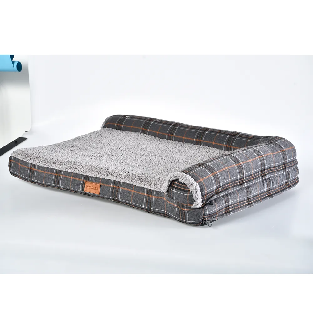 Sofa Style Pet Bed Elegant Plaid Dog Beds - Image 6