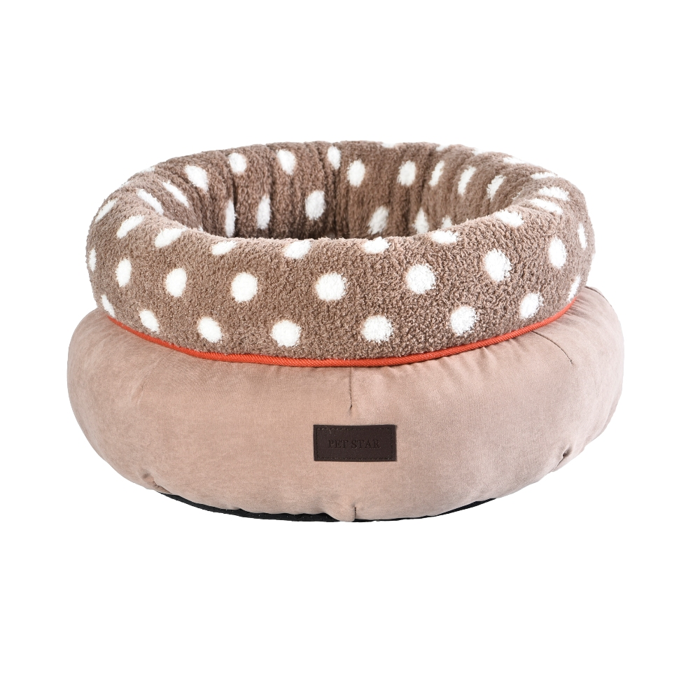 Round Plush Cat Cave Antibacterial Comfort Bed - Image 2